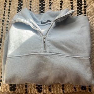 Light Blue Brandy Half zip Pullover